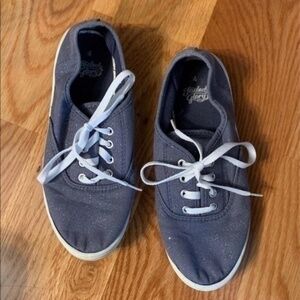 Sparkly grey sneakers kids 4 Faded glory